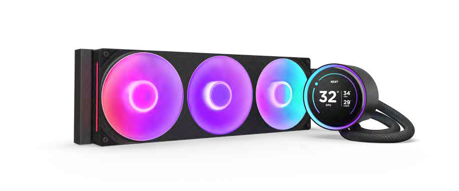 NZXT KRAKEN ELITE RGB 420MM BLACK AIO LIQUID COOLER WITH IPS LCD